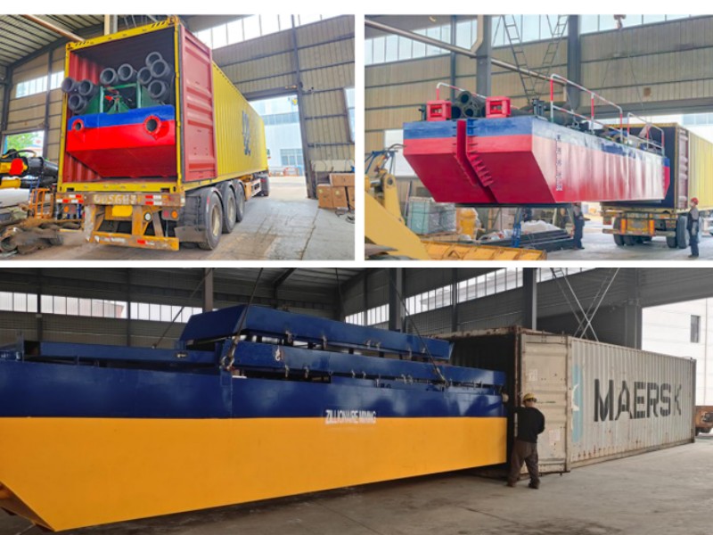 Dredging equipment prepared for container shipping